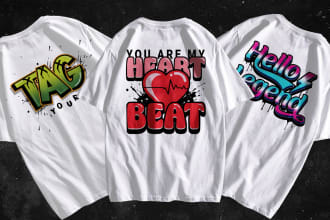 do a dope graffiti typography design for your t shirt