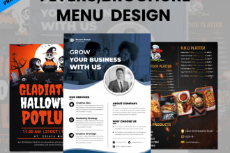 design business flyers brochures menus trifolds