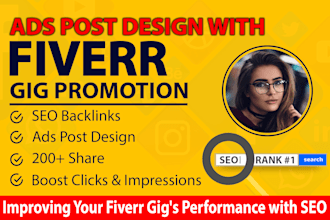 design an amazing fiverr gig post with fiverr gig promotion