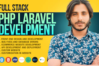 develop your custom business websites in PHP laravel