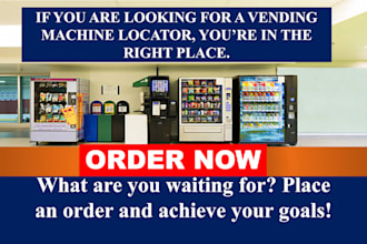 be a vending machine locator for vending and atm placement