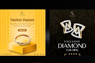 design minimalist jewelry ads and social media posters to elevate your brand
