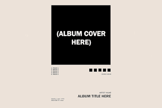 create a printable album poster