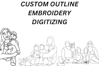 convert your real picture in to embroidery outline