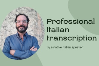 provide transcripts for italian audio or video