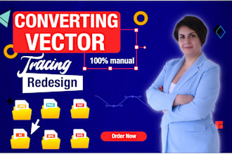 convert jpg images to vector eps, svg, ai, redraw by manual, fix logo, graphics