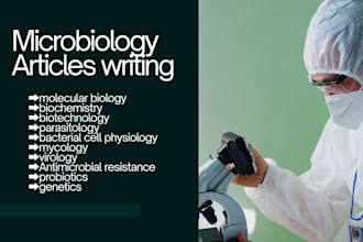 write research based microbiology articles