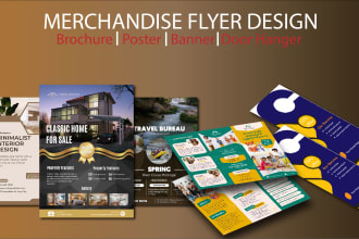 create merchandise flyer, brochure and door hanger