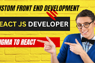 do professional front end web development in react js,nextjs
