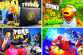 create a well designed 3d fortnite thumbnail
