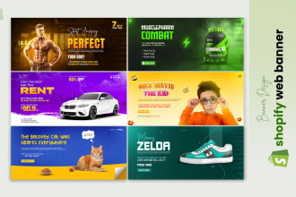 design shopify store banner, web banner, hero image, header, and shopify banner
