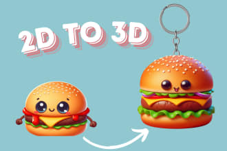 turn 2d into stunning 3d characters, models for print, games, animation