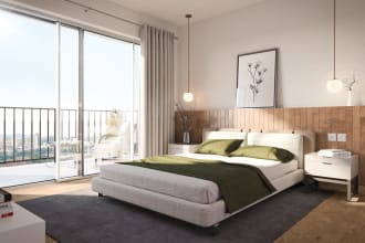 do virtual staging for home space and decorate the 3d interior architecture