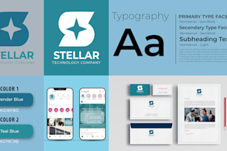 design a visual unique brand style guide identity and modern logo