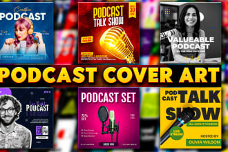 design professional podcast cover and podcast cover art