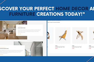 create stylish home decor and furniture e commerce store
