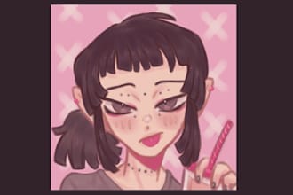 draw a portrait in a soft anime style