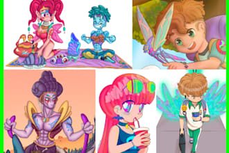 draw pro illustrations of your anime or fantasy oc
