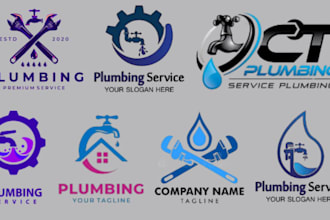design plumbing, construction, plumber repair and solar logo