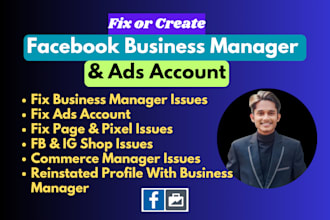 create and fix facebook business manager ads account