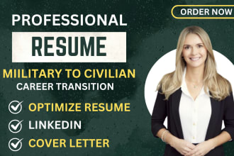 write career change resume for military veterans, federal employees