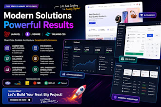 develop, fix, customize laravel, livewire and tailwind CSS web applications