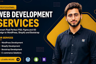 convert figma,psd,xd to wordpress shopify html css bootstrap