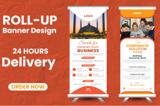 design outstanding eye catching roll up banners