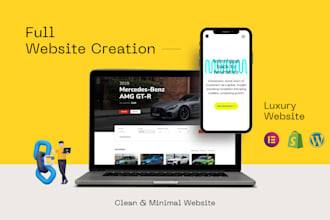 design luxury websites and minimalist website or blog with SEO and content