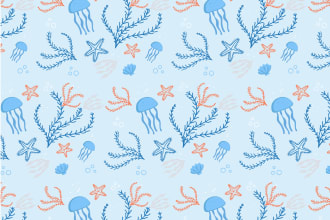 make unique seamless pattern designs for fabric, wallpaper