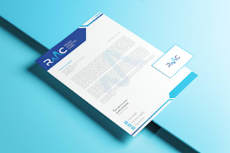 design editable letterhead and custom logo for your company