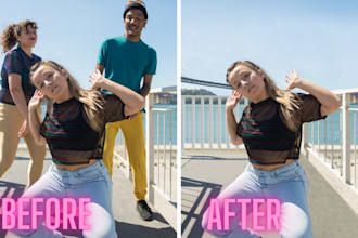 remove person, object from images and photoshop editing