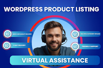 virtual assistant for wordpress product listing in 24 hours