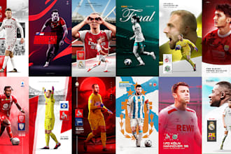 design matchday poster and sport events