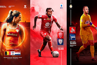 design football matchday poster players and sport events