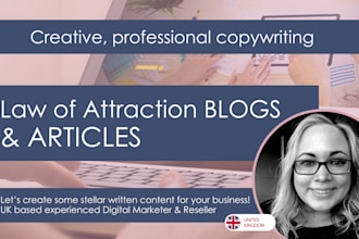 write a blog post on law of attraction for your website