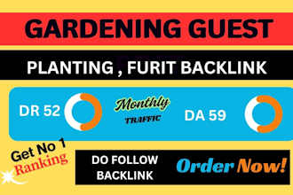 publish high da premium planting fruit gardening guest post backlink for website