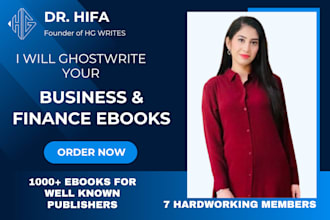 your business or finance ebooks ghostwriter