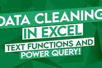 data clean and formatting in excel