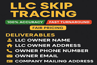 do bulk business research and llc skip tracing