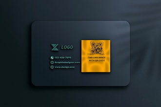 design digital and real estate business card with qr code