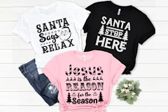 do ugly christmas t shirt design with trendy typography