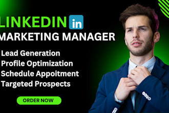 be your linkedin marketing manager and appointment setter