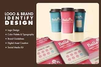 create, redesign logo and brand identity, social media kit