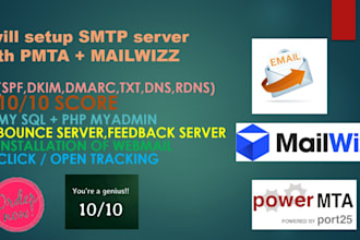 setup powermta, mailwizz smtp server for sending bulk emails blast