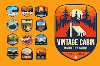 do best hat, cap, beanie patch design or badge logo with mockup
