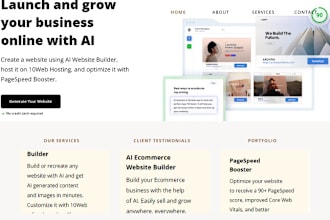design 10web website ai automation website durable ai website chatbot integrate