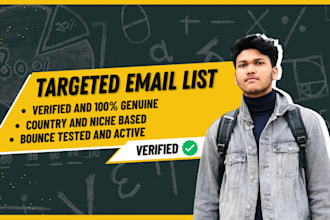 compile country and niche based active emails for email marketing