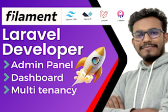 build admin panel dashboard using filament php