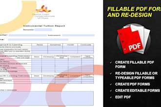 design fillable PDF forms with an attractive layout